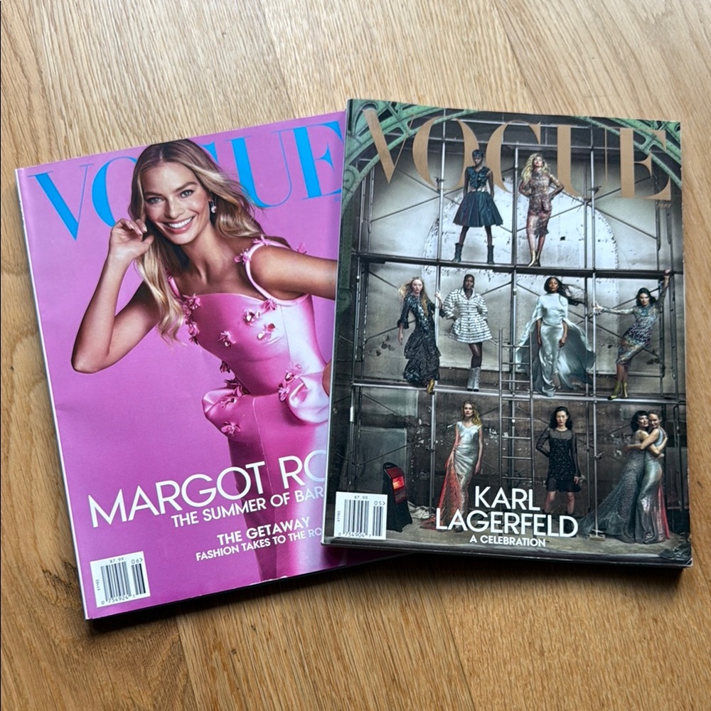 Vogue Magazine Duo -Margot Robbie + Karl Lagerfeld Celebration (May/Summer 2023)